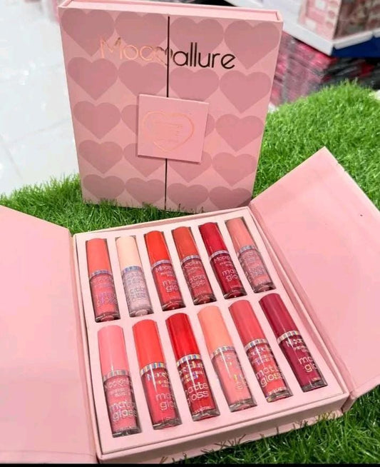 Mocallure 12-Piece Velvet Lip Collection | Rich Pigment Liquid Lipsticks