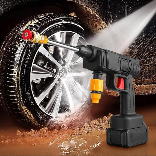 48V Cordless High-Pressure Car Wash Gun | Wireless Foam Jet Washer with Double Battery | Portable Pressure Spray Cleaner with Storage Box