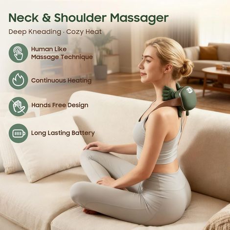 Smart Electric Neck Massager | Finger-Pressure Simulation Massage Device | Relaxing Neck & Shoulder Massager | Portable Comfort & Relaxation Tool