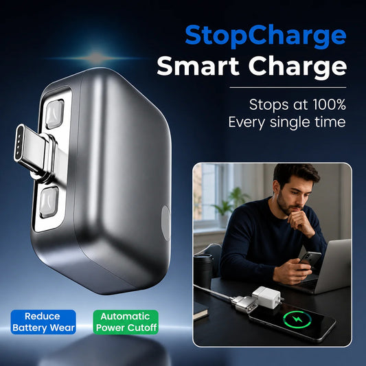 PopGuard 140W Automatic Charging Disconnector | Smart Power Cut-Off Protection Device | USB Charger & Adapter Safety Controller