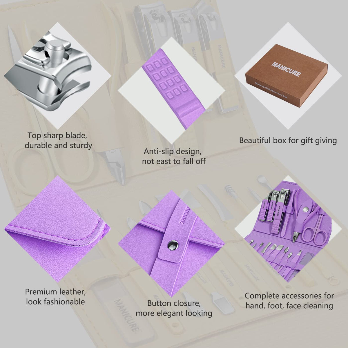 16-in-1 Professional Manicure & Pedicure Nail Care Kit