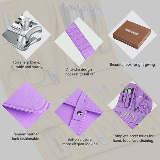 16-in-1 Professional Manicure & Pedicure Nail Care Kit
