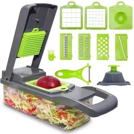 Multi-Purpose Mandoline Vegetable Slicer | Adjustable Cutting & Grating Tool | Safe Manual Kitchen Chopper | Random Color