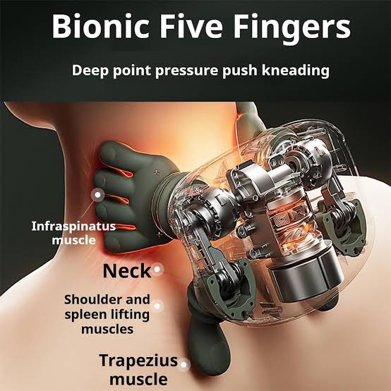 Smart Electric Neck Massager | Finger-Pressure Simulation Massage Device | Relaxing Neck & Shoulder Massager | Portable Comfort & Relaxation Tool