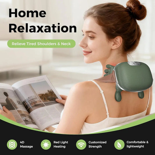 Smart Electric Neck Massager | Finger-Pressure Simulation Massage Device | Relaxing Neck & Shoulder Massager | Portable Comfort & Relaxation Tool